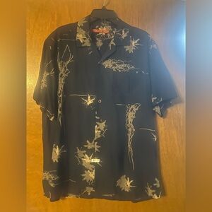 Men's Black Abstract Pattern Shirt